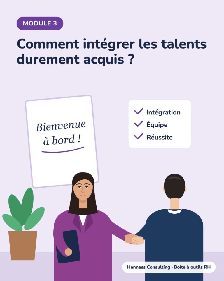 Module 3 : Comment intégrer les talents durement acquis ? (Henness Consulting, boîte à outils RH)